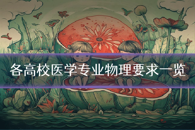 各高校医学专业物理要求一览