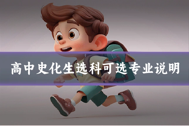 高中史化生选科可选专业说明