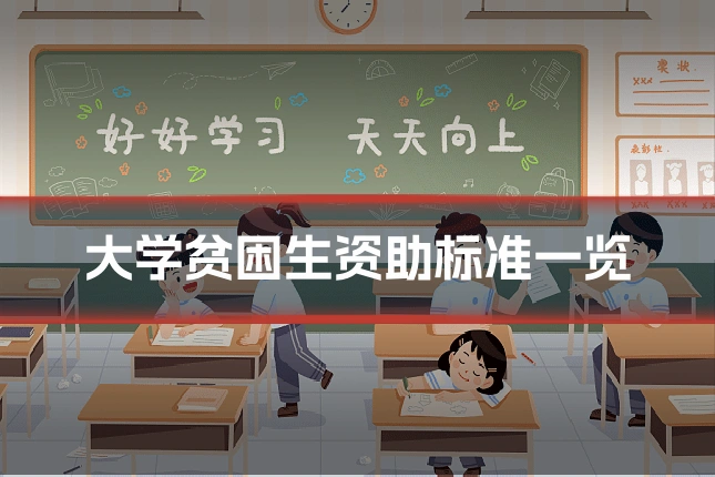 大学贫困生资助标准一览