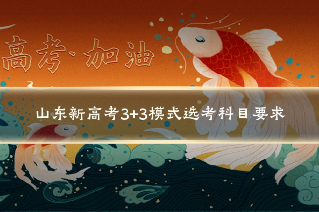 山东新高考3+3模式选考科目要求
