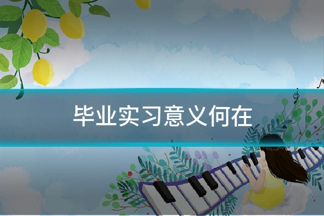 毕业实习意义何在