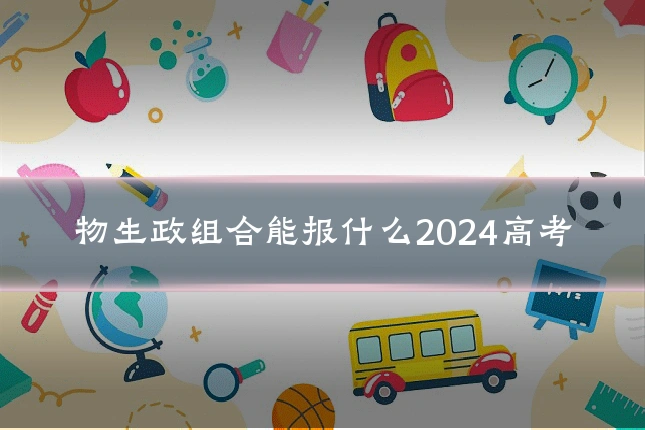 物生政组合能报什么2024高考