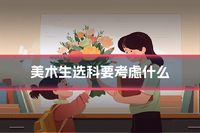 美术生选科要考虑什么