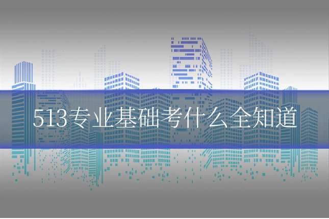 513专业基础考什么全知道
