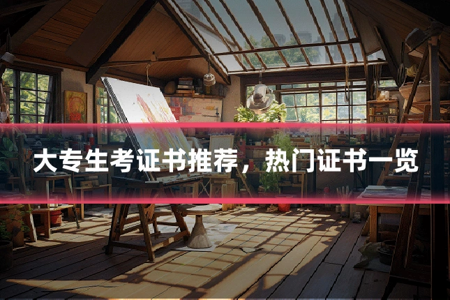 大专生考证书推荐，热门证书一览