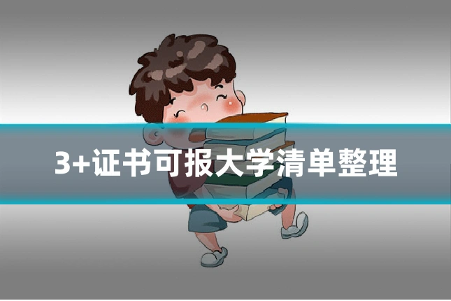 3+证书可报大学清单整理
