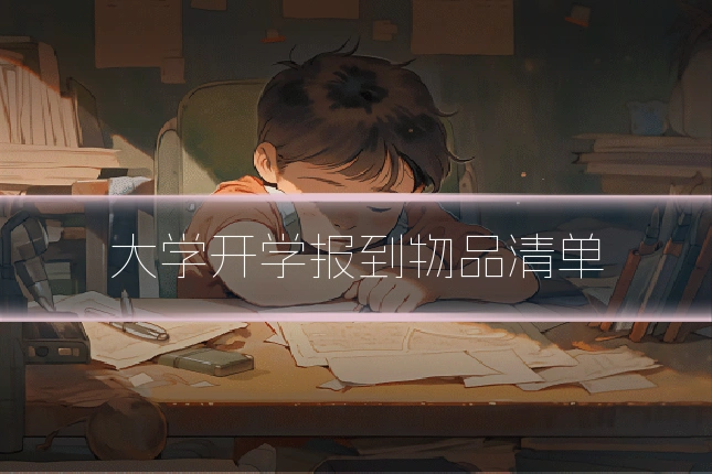 大学开学报到物品清单
