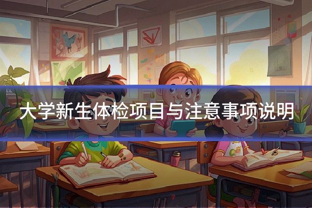 大学新生体检项目与注意事项说明