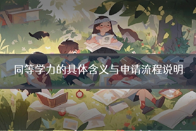 同等学力的具体含义与申请流程说明