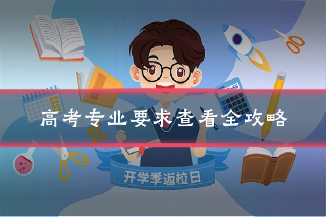 高考专业要求查看全攻略