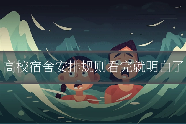 高校宿舍安排规则看完就明白了