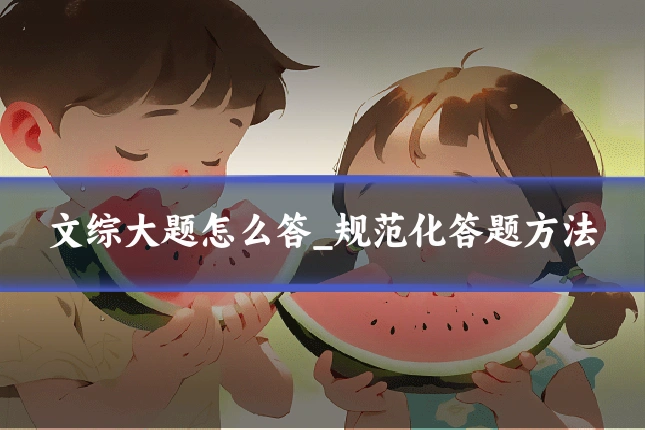 文综大题怎么答_规范化答题方法
