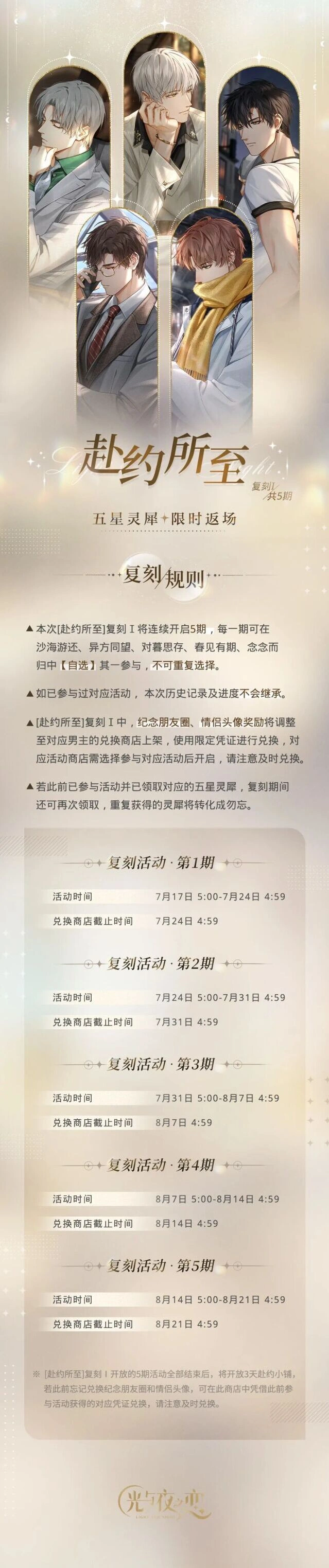 光与夜之恋复刻Ⅰ赴约所至活动攻略技巧