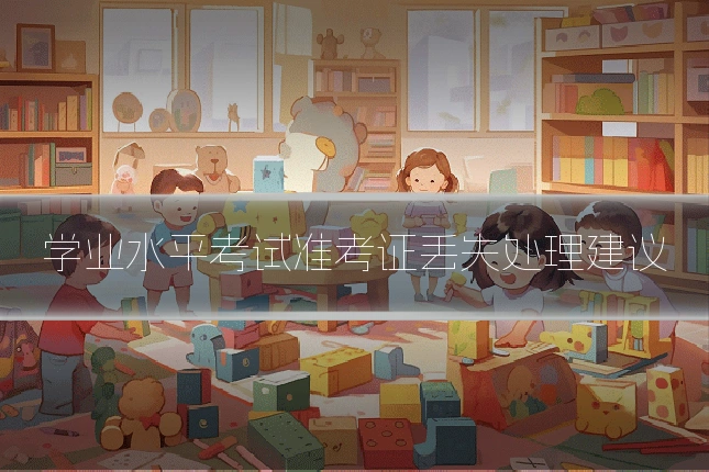 学业水平考试准考证丢失处理建议