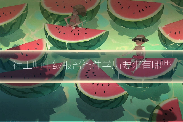 社工师中级报名条件学历要求有哪些