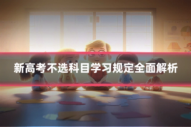 新高考不选科目学习规定全面解析