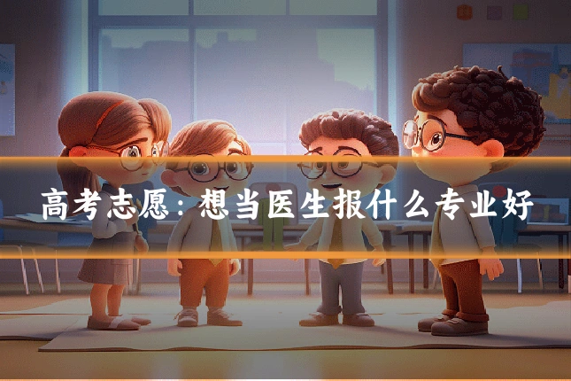 高考志愿：想当医生报什么专业好