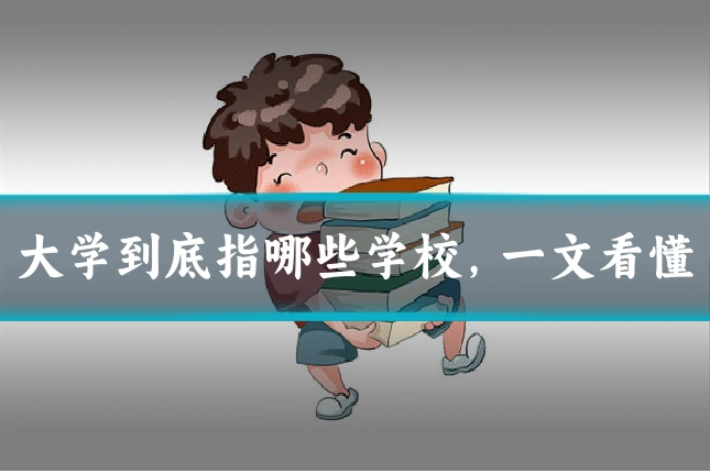 大学到底指哪些学校,一文看懂