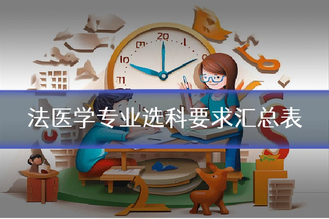 法医学专业选科要求汇总表