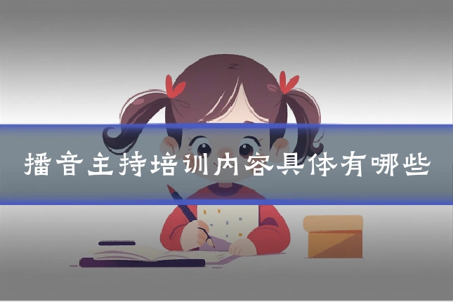 播音主持培训内容具体有哪些