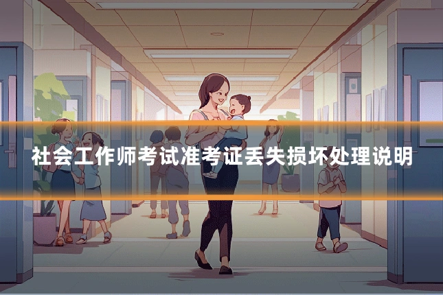 社会工作师考试准考证丢失损坏处理说明