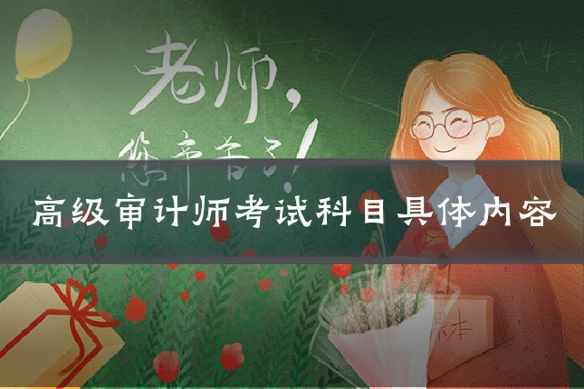 高级审计师考试科目具体内容