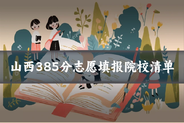山西385分志愿填报院校清单