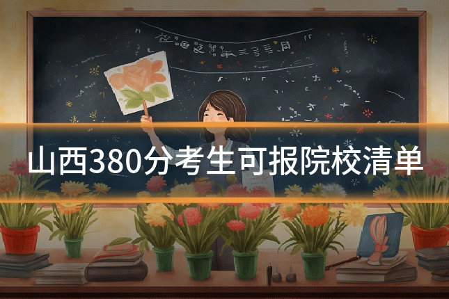 山西380分考生可报院校清单