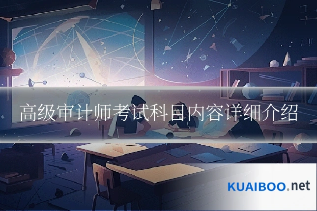 高级审计师考试科目内容详细介绍