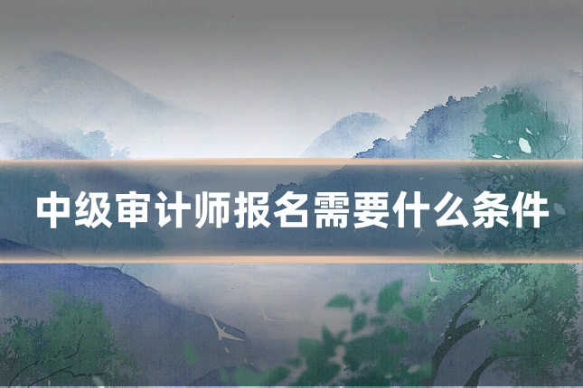 中级审计师报名需要什么条件