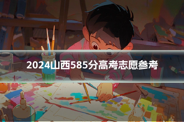 2024山西585分高考志愿参考