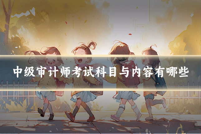 中级审计师考试科目与内容有哪些