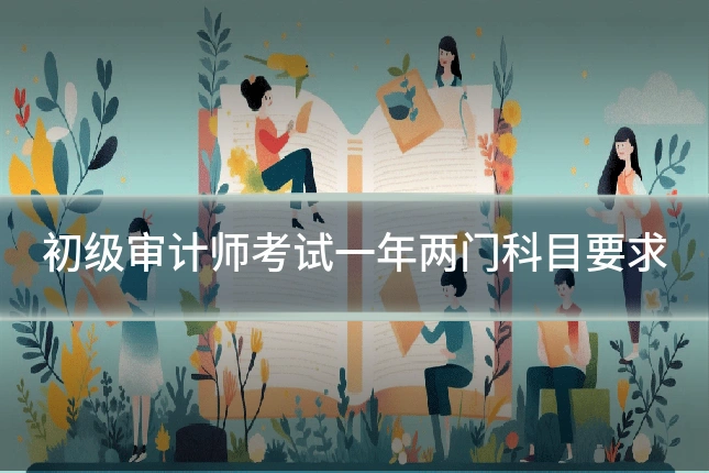 初级审计师考试一年两门科目要求