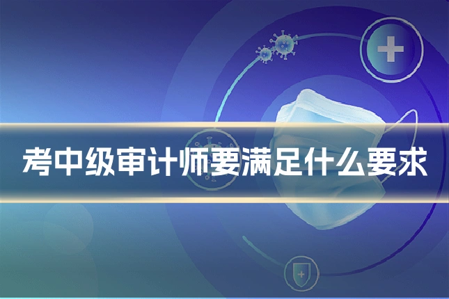 考中级审计师要满足什么要求