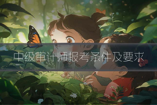 中级审计师报考条件及要求
