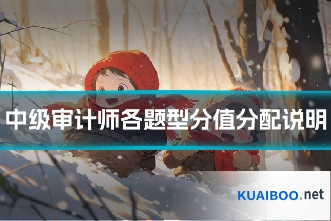 中级审计师各题型分值分配说明