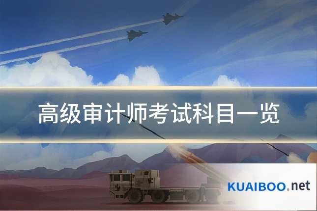 高级审计师考试科目一览
