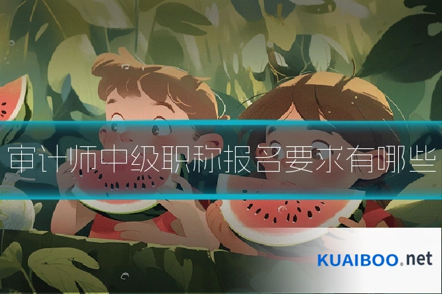 审计师中级职称报名要求有哪些
