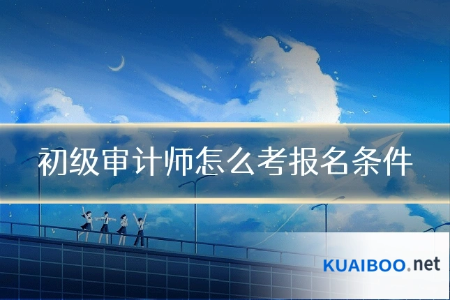 初级审计师怎么考报名条件