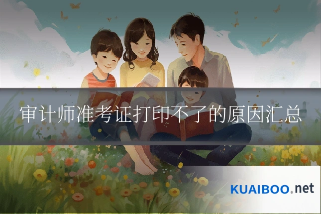 审计师准考证打印不了的原因汇总