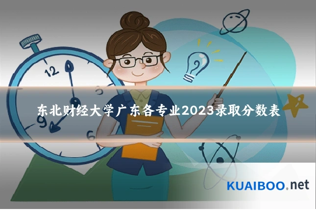 东北财经大学广东各专业2023录取分数表