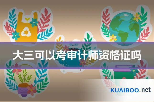 大三可以考审计师资格证吗