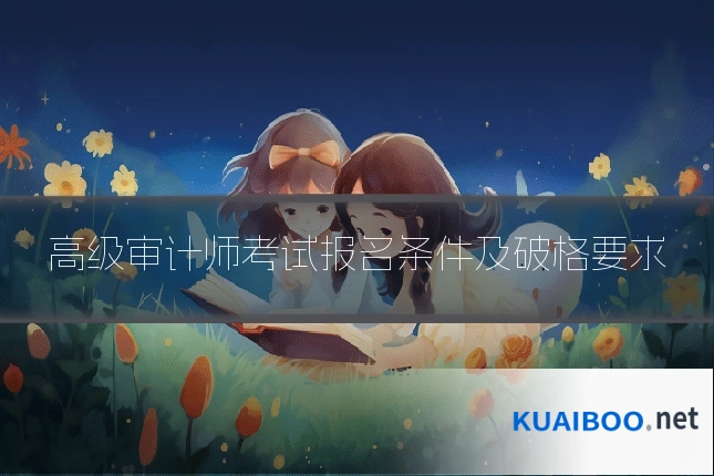 高级审计师考试报名条件及破格要求