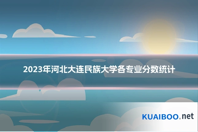 2023年河北大连民族大学各专业分数统计