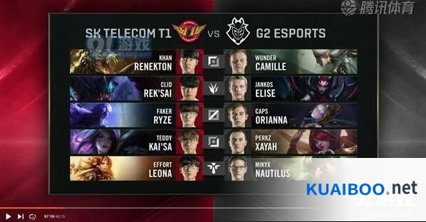 SKT vs G2第三局英雄联盟S9半决赛回放