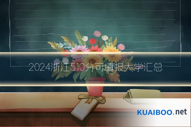 2024浙江510分可填报大学汇总