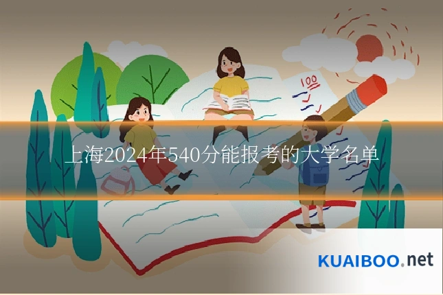 上海2024年540分能报考的大学名单