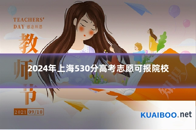 2024年上海530分高考志愿可报院校