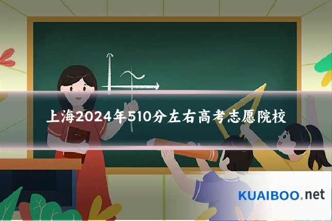 上海2024年510分左右高考志愿院校