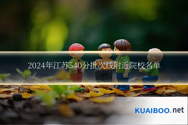 2024年江苏540分批次线附近院校名单